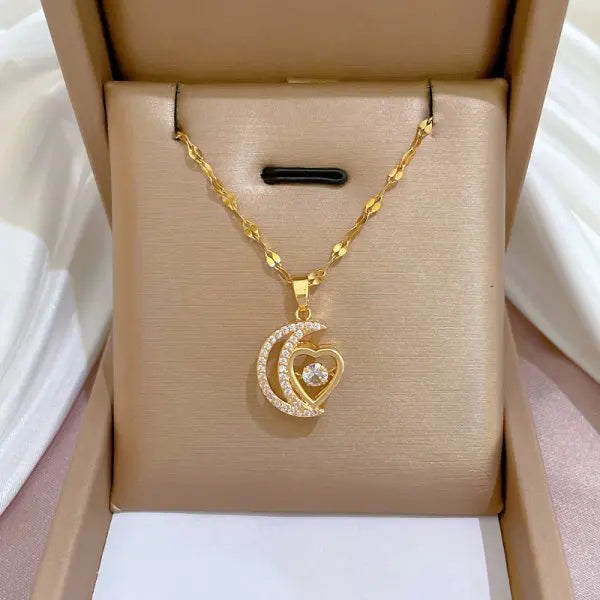 Collier Pendentif Motif Doré
