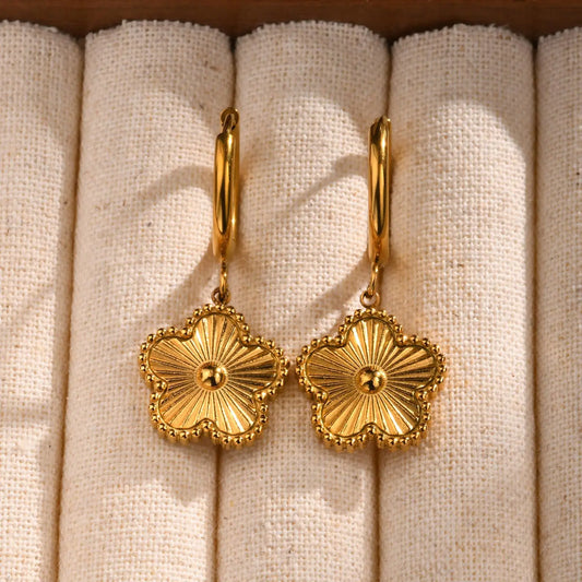 Boucles d'Oreilles Pendantes Fleurs