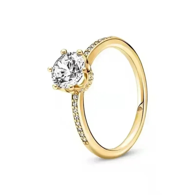 Bague Double Cœur Scintillant