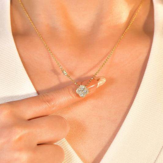 Collier Trèfle Moissanite