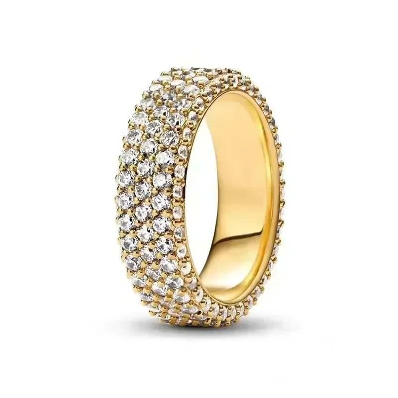 Bague Double Cœur Scintillant
