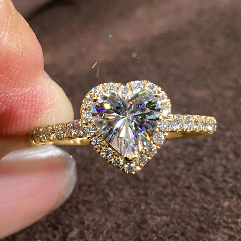 Bague de Fiançailles Cœur Éblouissant