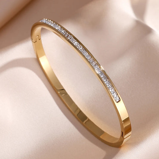 Ensemble de Bracelets Joncs ZAKOL & Zircon