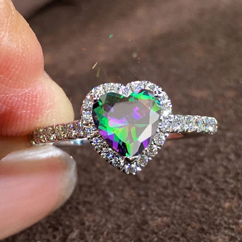 Bague de Fiançailles Cœur Éblouissant