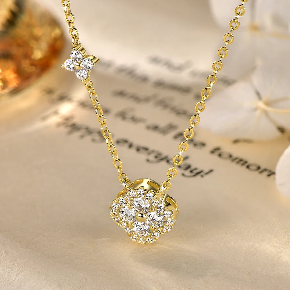 Collier Trèfle Moissanite