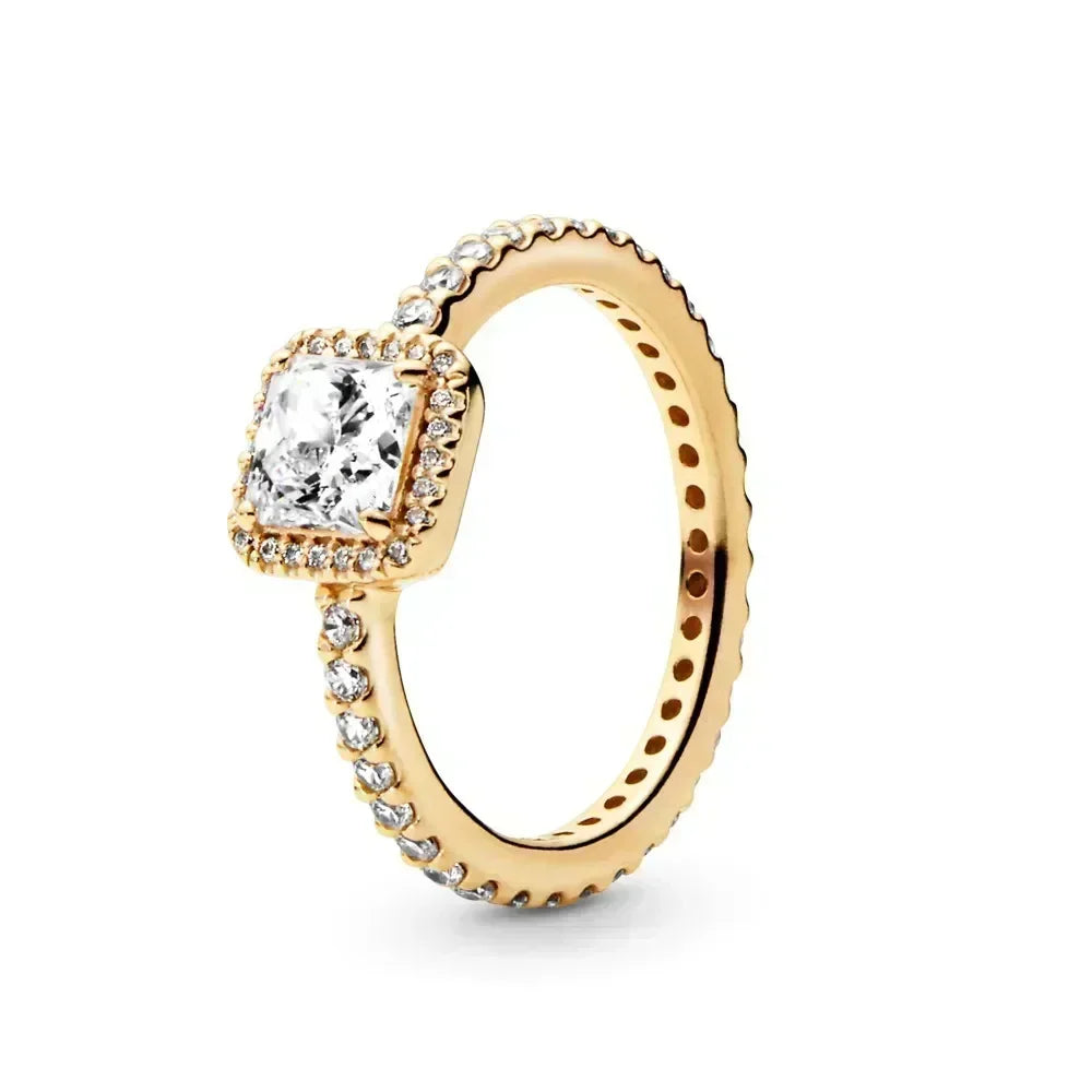 Bague Double Cœur Scintillant