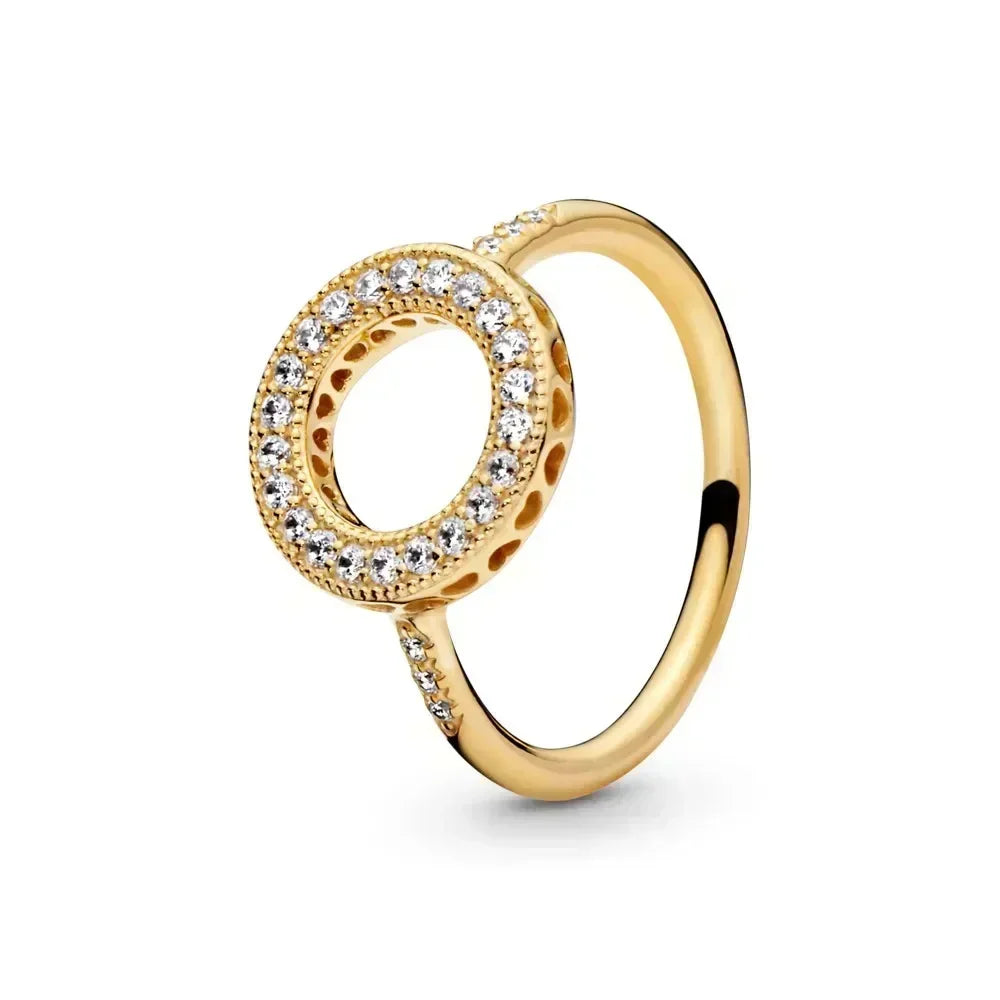 Bague Double Cœur Scintillant