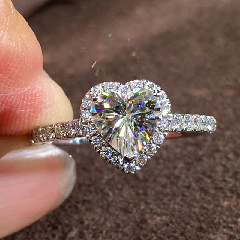 Bague de Fiançailles Cœur Éblouissant