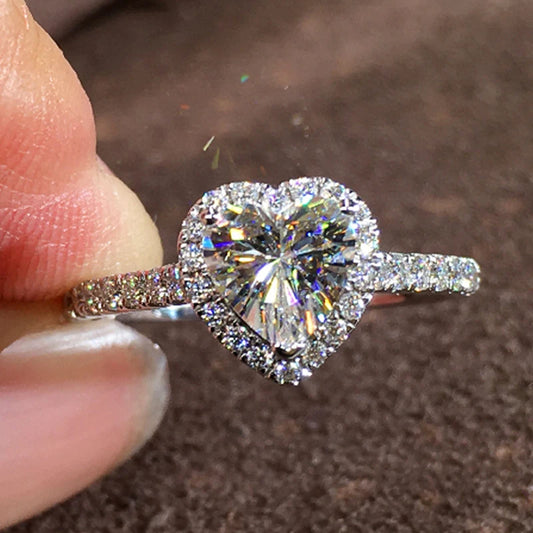 Bague de Fiançailles Cœur Éblouissant