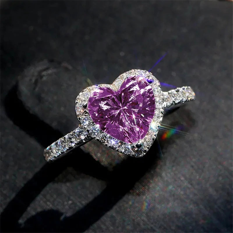 Bague de Fiançailles Cœur Éblouissant