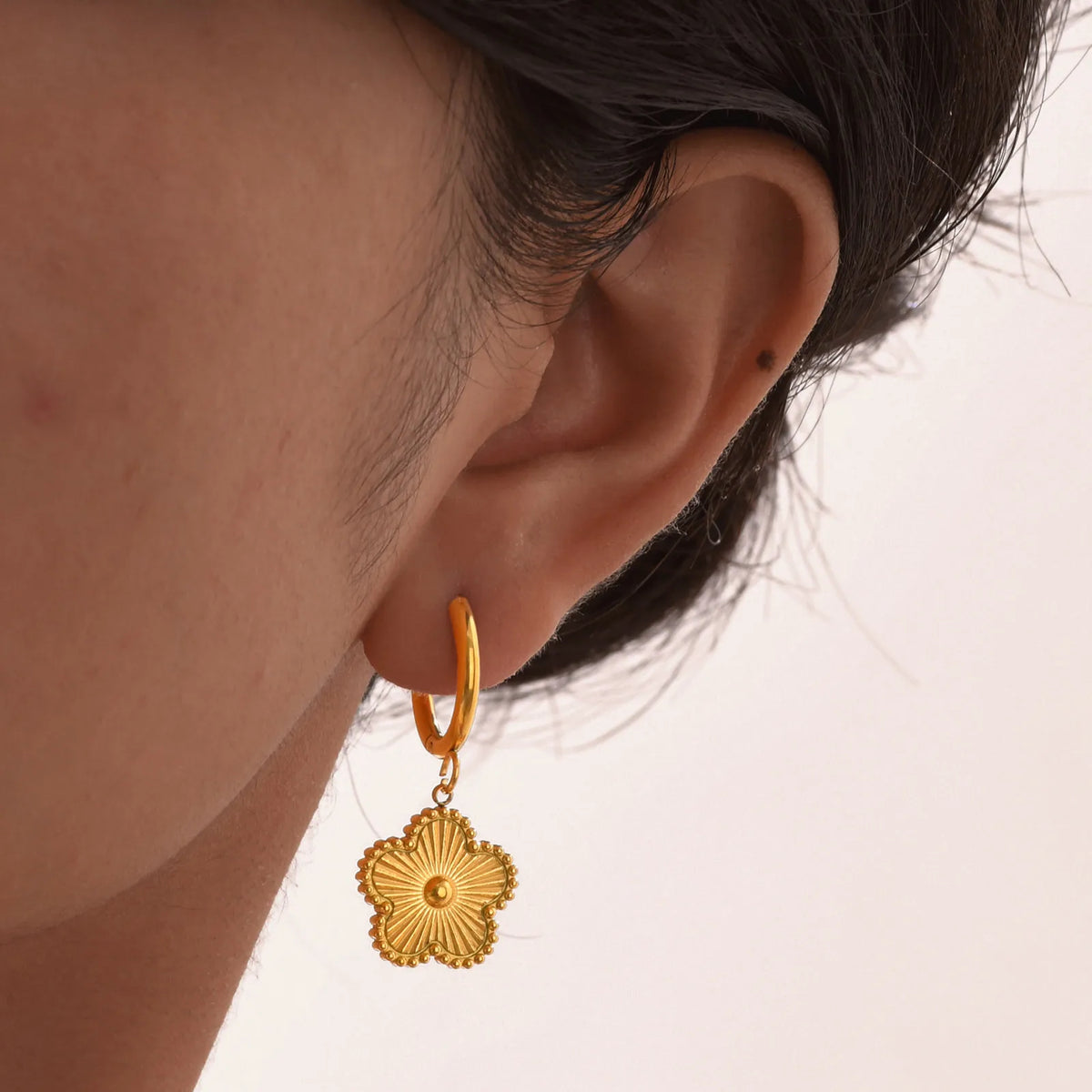 Boucles d'Oreilles Pendantes Fleurs