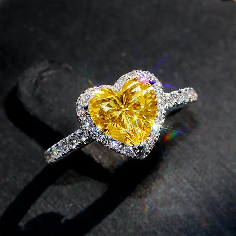 Bague de Fiançailles Cœur Éblouissant