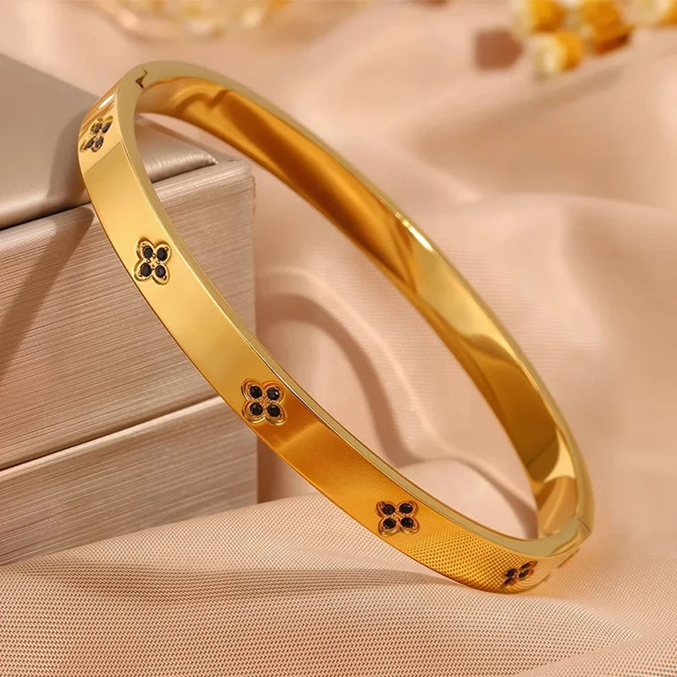 Ensemble de Bracelets Joncs ZAKOL & Zircon