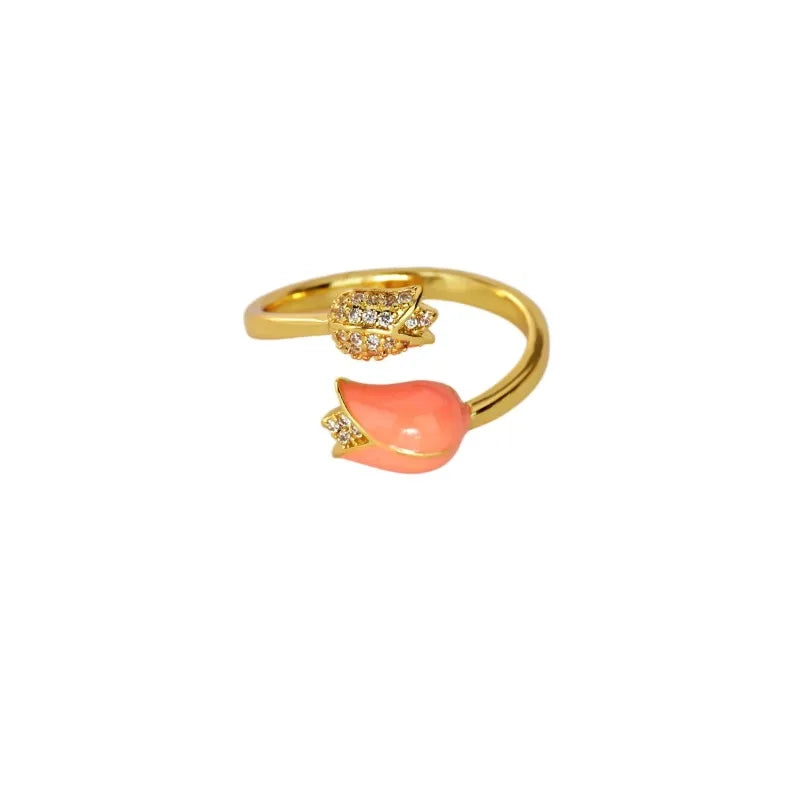 Bague Ouverte Ajustable Fleurs