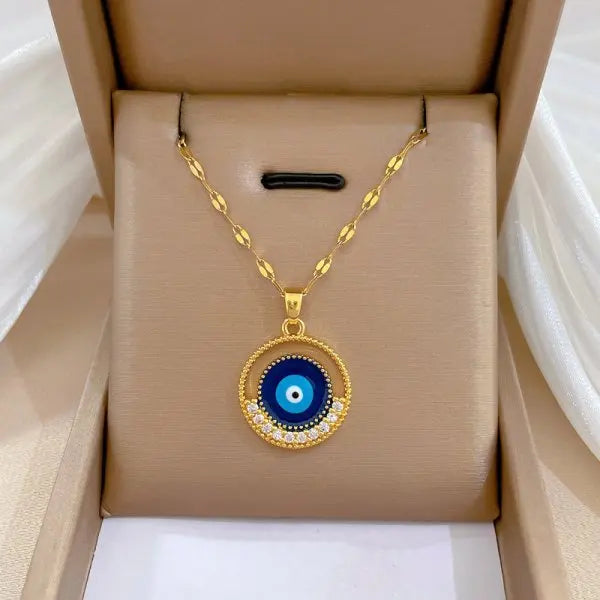 Collier Pendentif Motif Doré