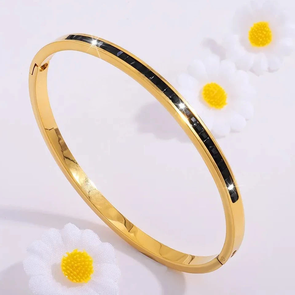 Ensemble de Bracelets Joncs ZAKOL & Zircon