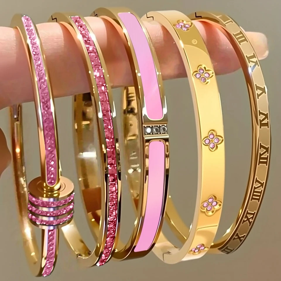 Ensemble de Bracelets Joncs ZAKOL & Zircon