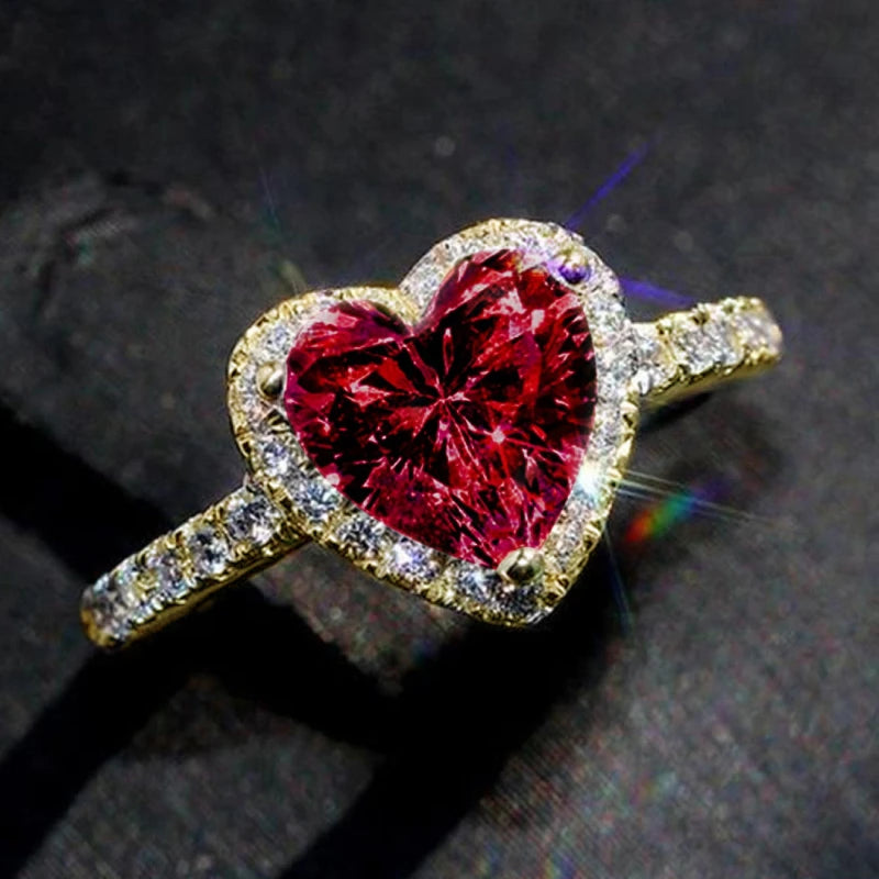 Bague de Fiançailles Cœur Éblouissant