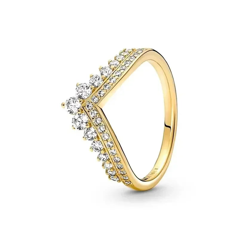 Bague Double Cœur Scintillant