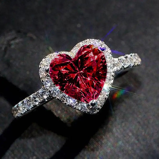 Bague de Fiançailles Cœur Éblouissant