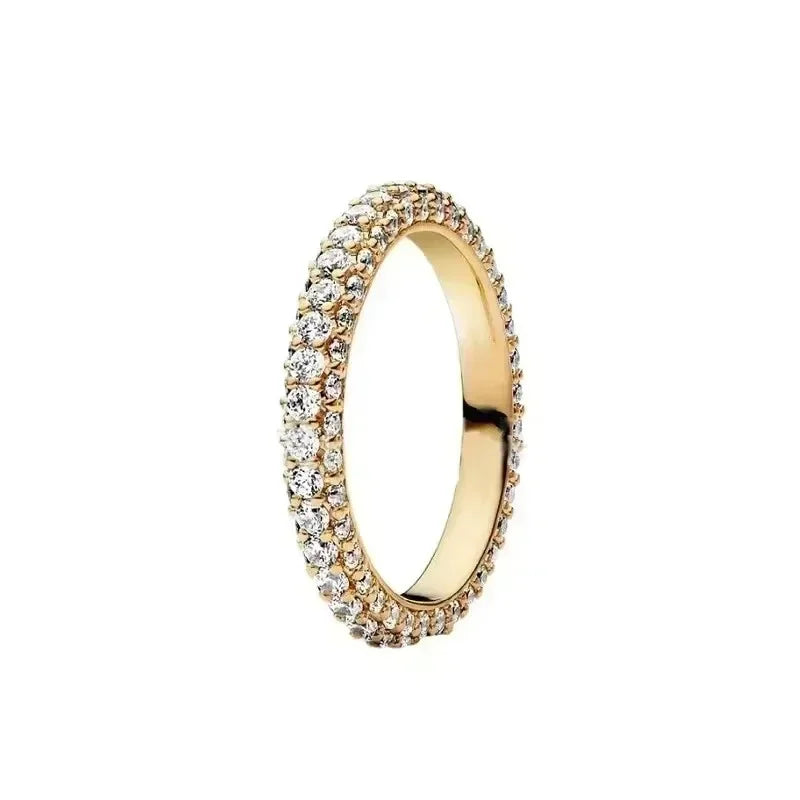 Bague Double Cœur Scintillant