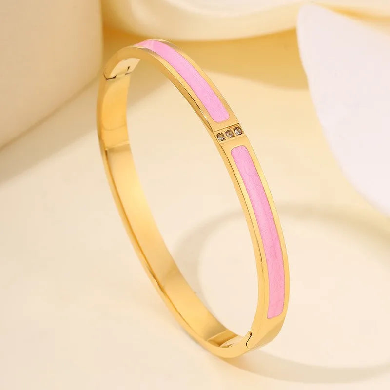 Ensemble de Bracelets Joncs ZAKOL & Zircon
