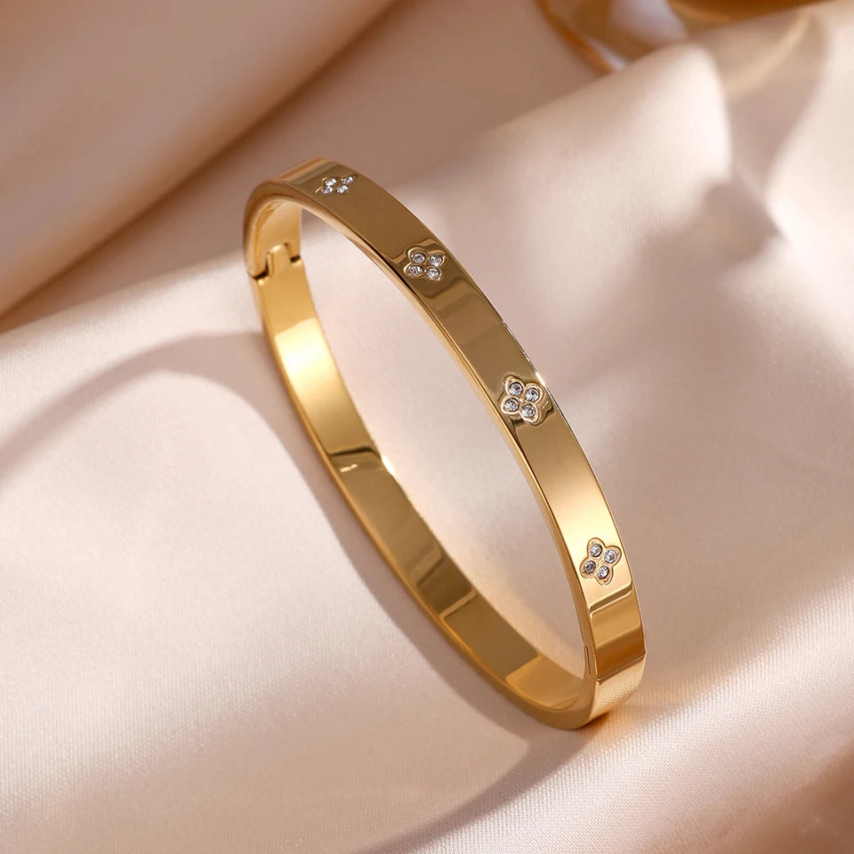 Ensemble de Bracelets Joncs ZAKOL & Zircon