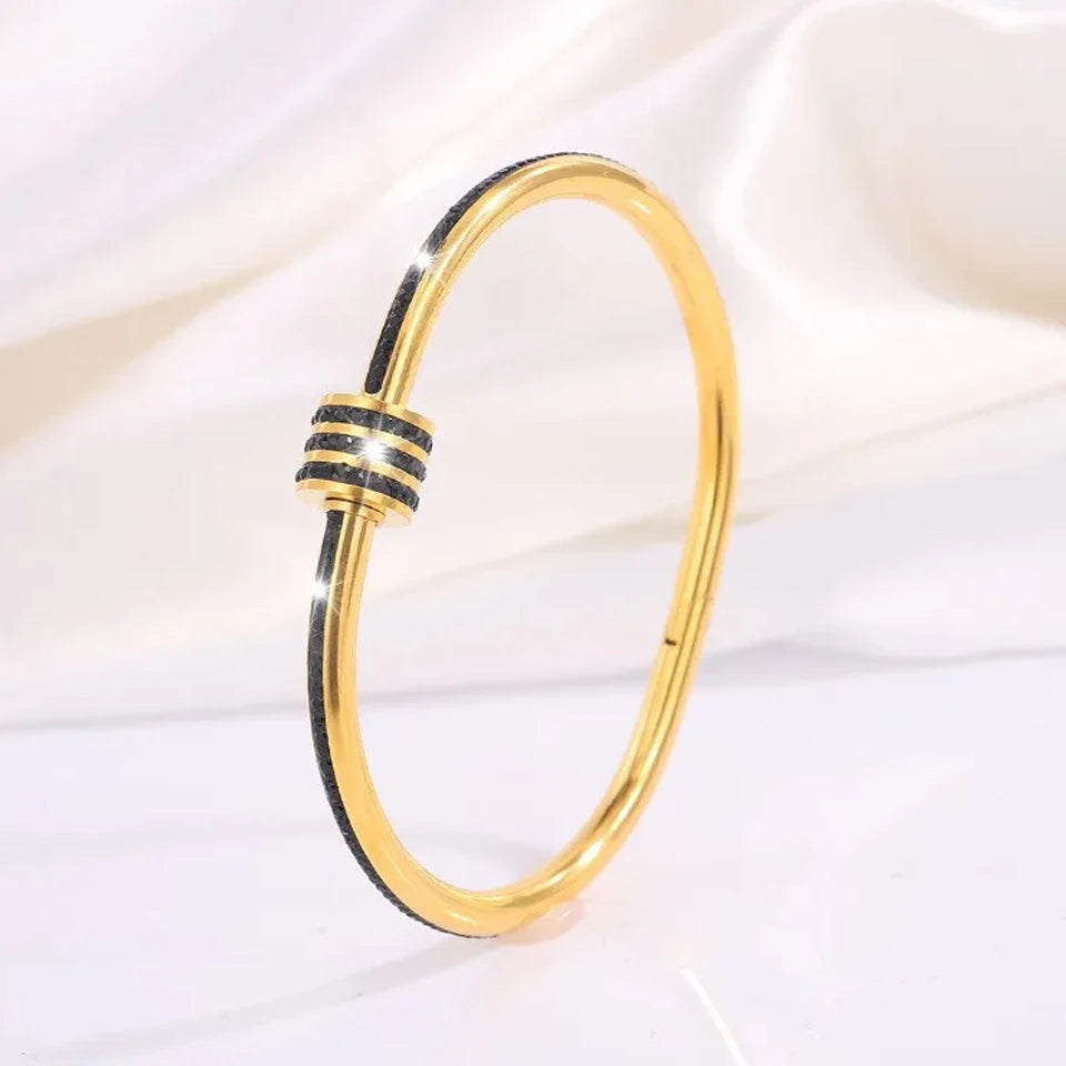 Ensemble de Bracelets Joncs ZAKOL & Zircon