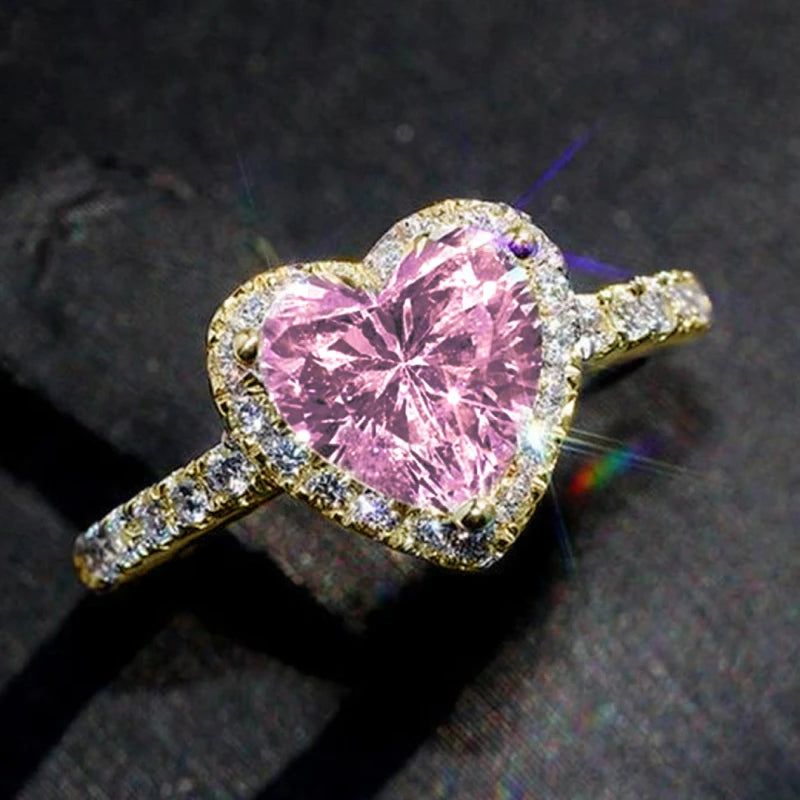 Bague de Fiançailles Cœur Éblouissant