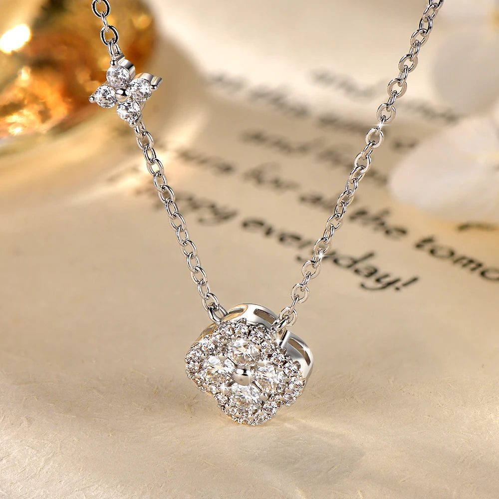 Collier Trèfle Moissanite