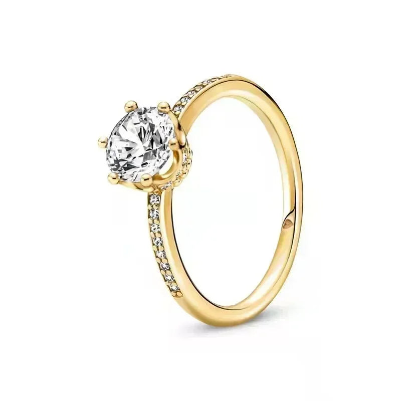 Bague Double Cœur Scintillant