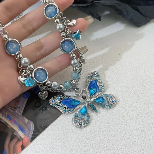 Collier Papillon Azur
