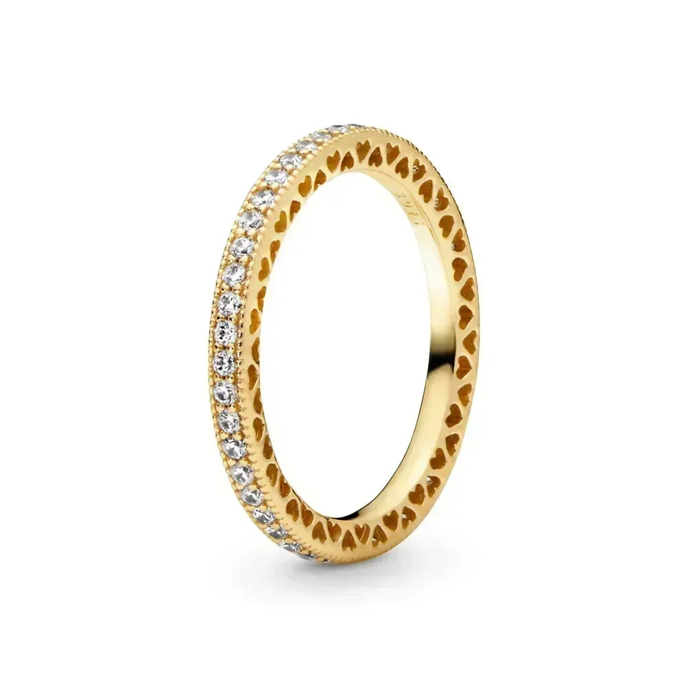 Bague Double Cœur Scintillant