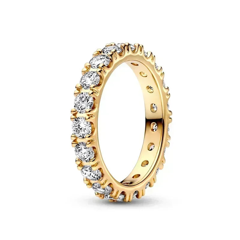 Bague Double Cœur Scintillant
